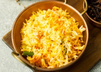 Delicious Veg Pulao dish at India Taj Indo-Chinese Cuisine in Sherwood Park, AB